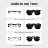 Unisex Ultra-Light Polarized Flip-Up Clip-On Sunglasses for Driving with UV Protection for Prescription Glasses