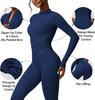 Seamless Long-Sleeve Zip Jumpsuit: Slim-Fit Yoga & Sportswear