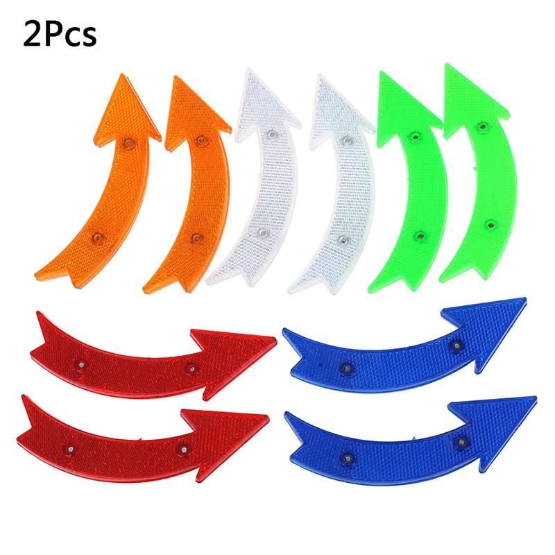2 Pcs Road Bike Bicycle Reflector Cycling Arrow Shape Safe Warning Accessories