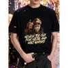 Heren Vintage Rocker Grafisch T-shirt - Heavy Metal & Whisky Liefhebber Shirt met Gedurfde 'Never Too Old for Metal and Malt Whisky' Print - Zwart Casual T-shirt