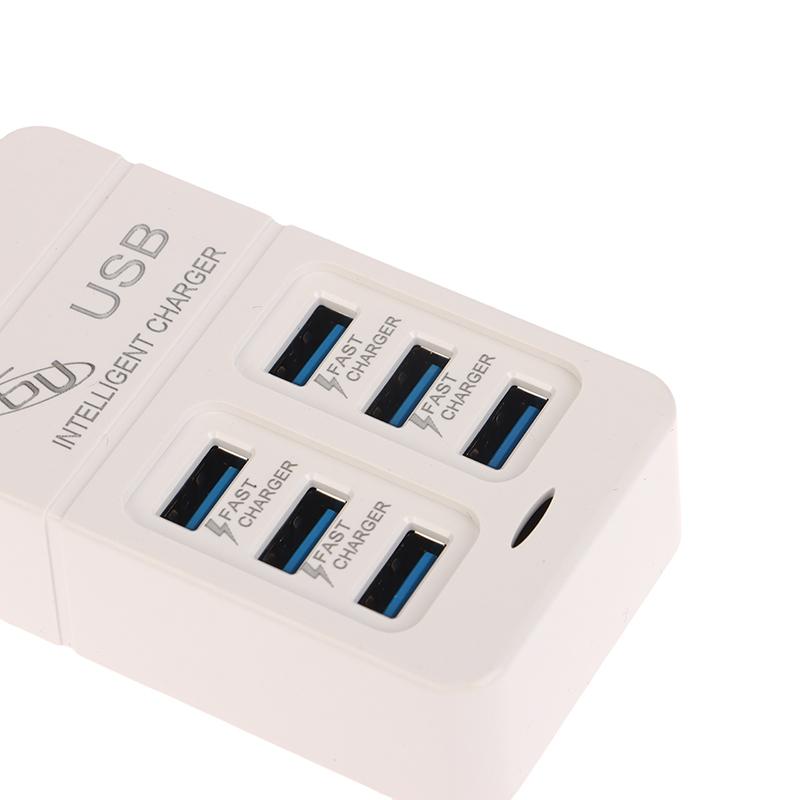 Eu US Plug Încărcător USB Multiport 35W Pd Tip C Încărcător de perete Încărcare rapidă Adaptor Hub USB 6 porturi Telefon mobil Încărcător rapid USB