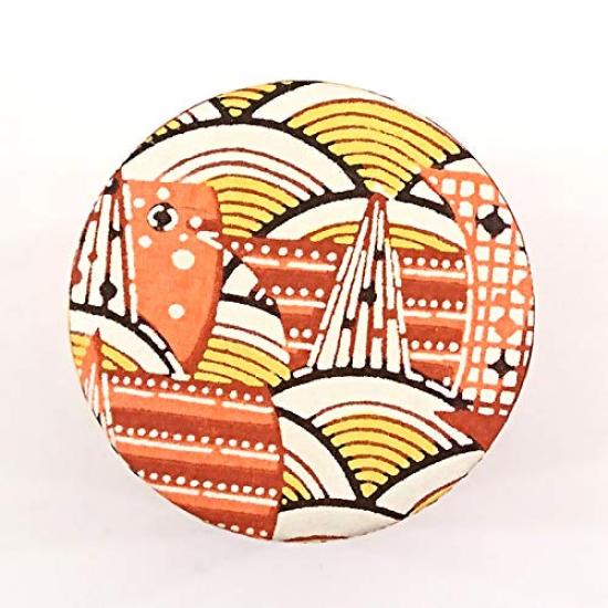 Yamako Haikara-san Tea Caddy, Small, Modern Seigaiha Pattern, 88088