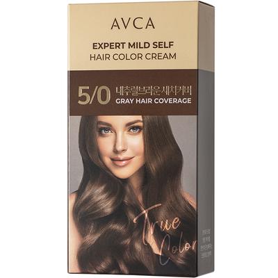 Abka Expert Tinta Autocolorante Delicata per Capelli Grigi, Marrone Naturale, 1 pz