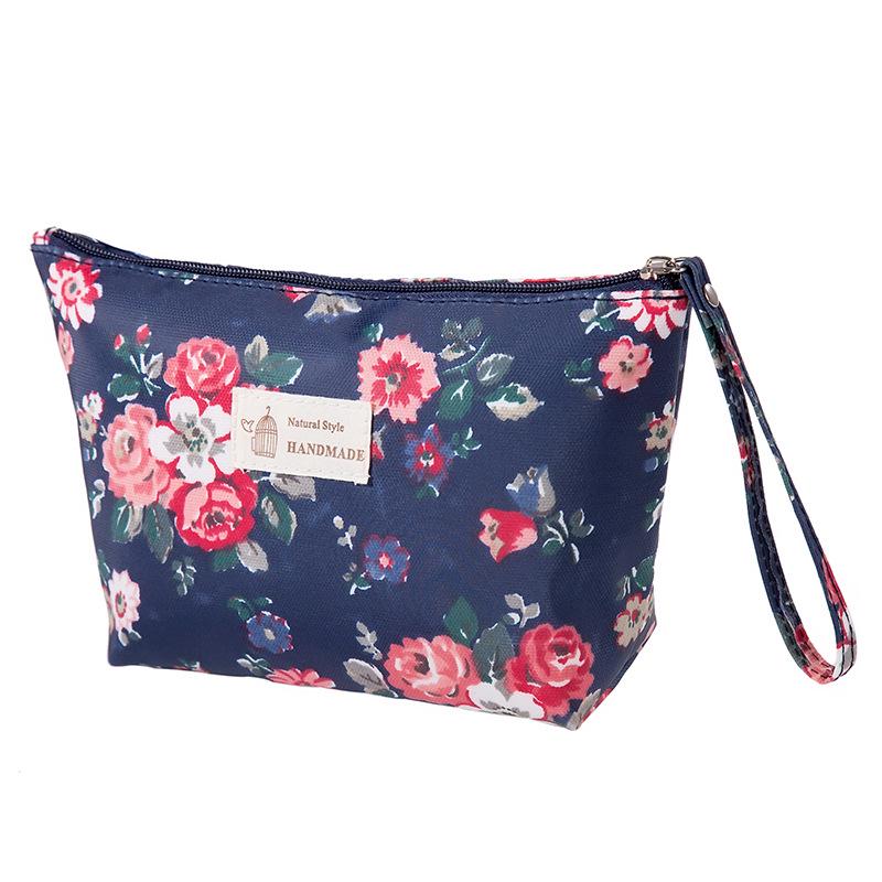 Waterproof Printed Makeup & Toiletry Travel Bag with Zipper for Women