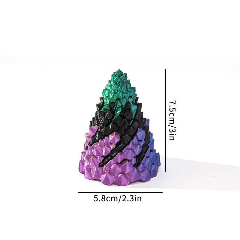 3D Printed Rotating Pyramid Toy 3d Spiral Cone Release Pressure Toys Desktop Accessorie Printed Through Pyramid Spiral Cone Toy