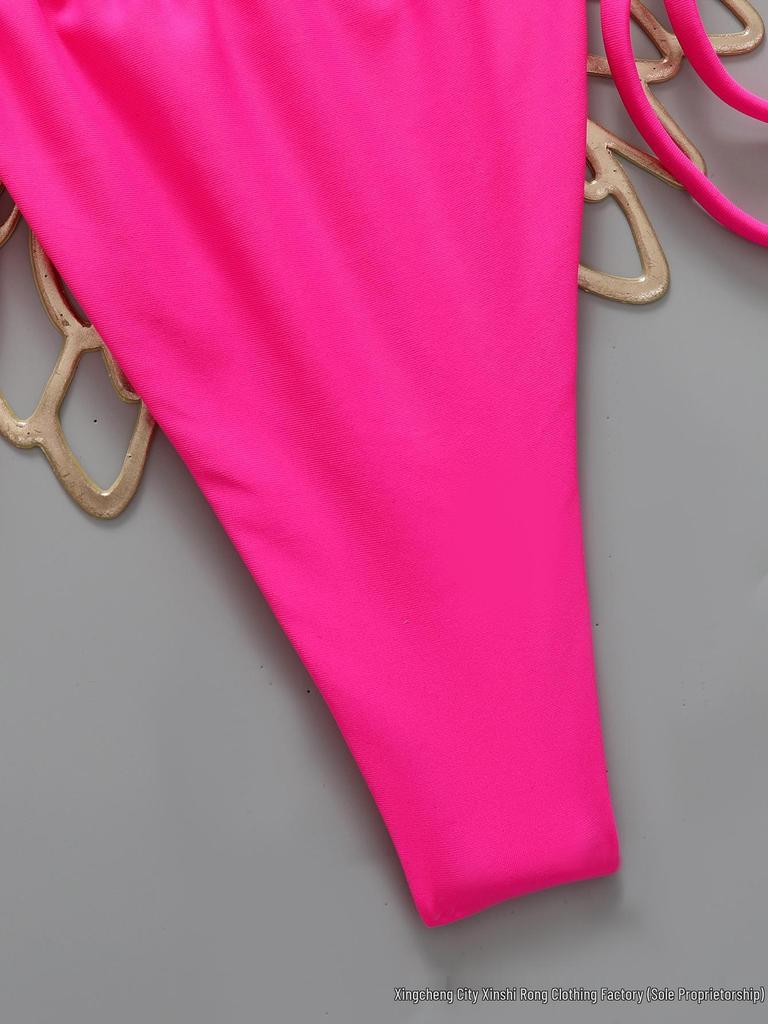 European & American Hot-Selling Sexy Lace-Up Kitten Bikini Thong Swimsuit