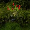 7 Head Tulip Flower Outdoor Solar Lights Waterproof Design Solar Landscape Light  Yard