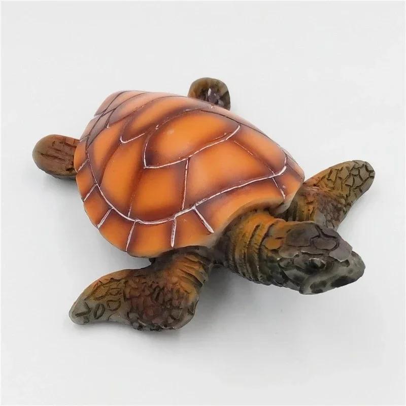 1Pcs Stylish Aquarium Ornament Polyresin Turtle Tortoise Artificial Fish Tank Yellow Decoration Supply Home Garden Decorations