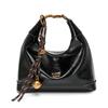 Faux Leather Hobo Bag for Women Fashion Shoulder Bag with Gold Hardware and Tassel Charm Elegant Everyday Handbag