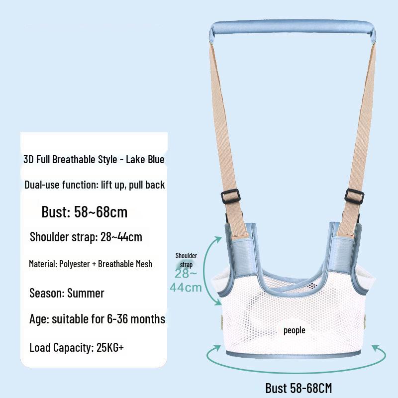 Multifunctional Breathable Baby Walking Harness with Anti-Fall, Anti-Choke, and Anti-Lost Features