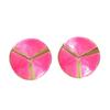 New dripping oil round stud earrings fashionable versatile niche light luxury high-end earrings temperament ear jewelry