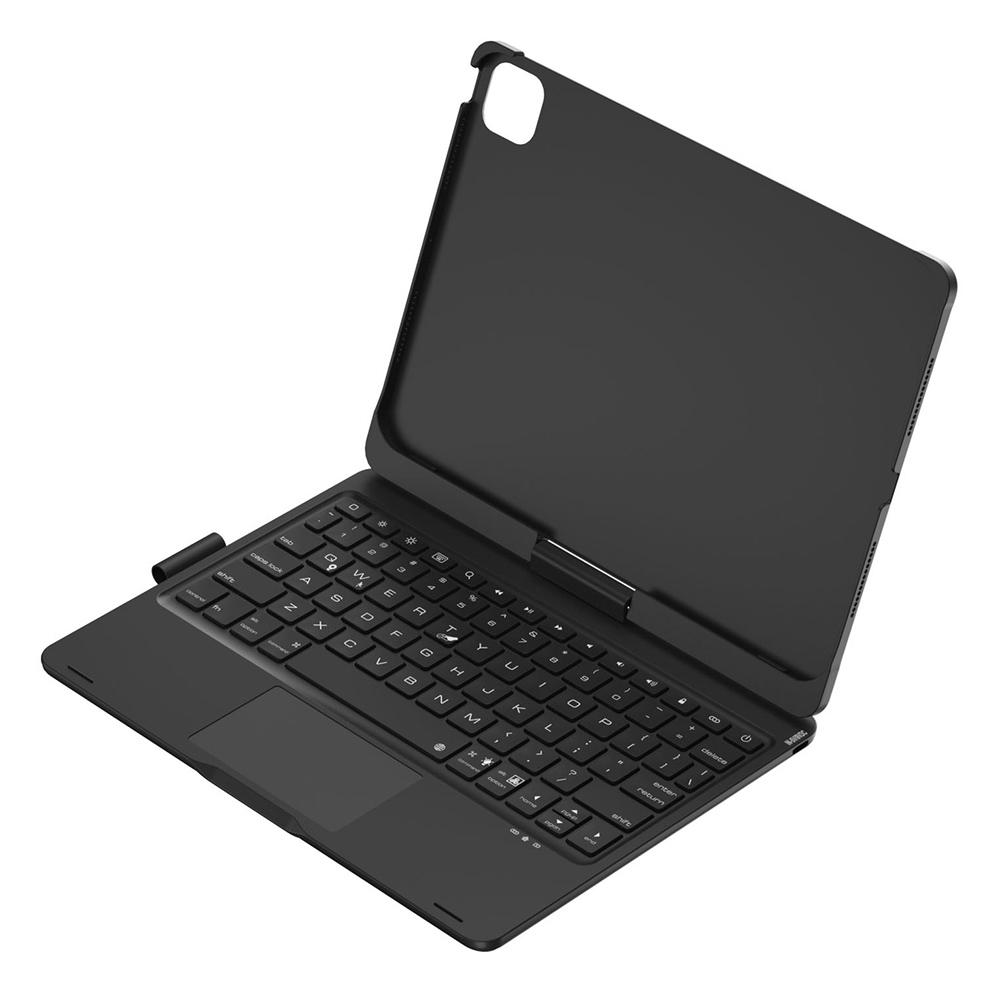 

For iPad Pro 11 (2024) Trackpad Backlight Keyboard with Tablet Case Black