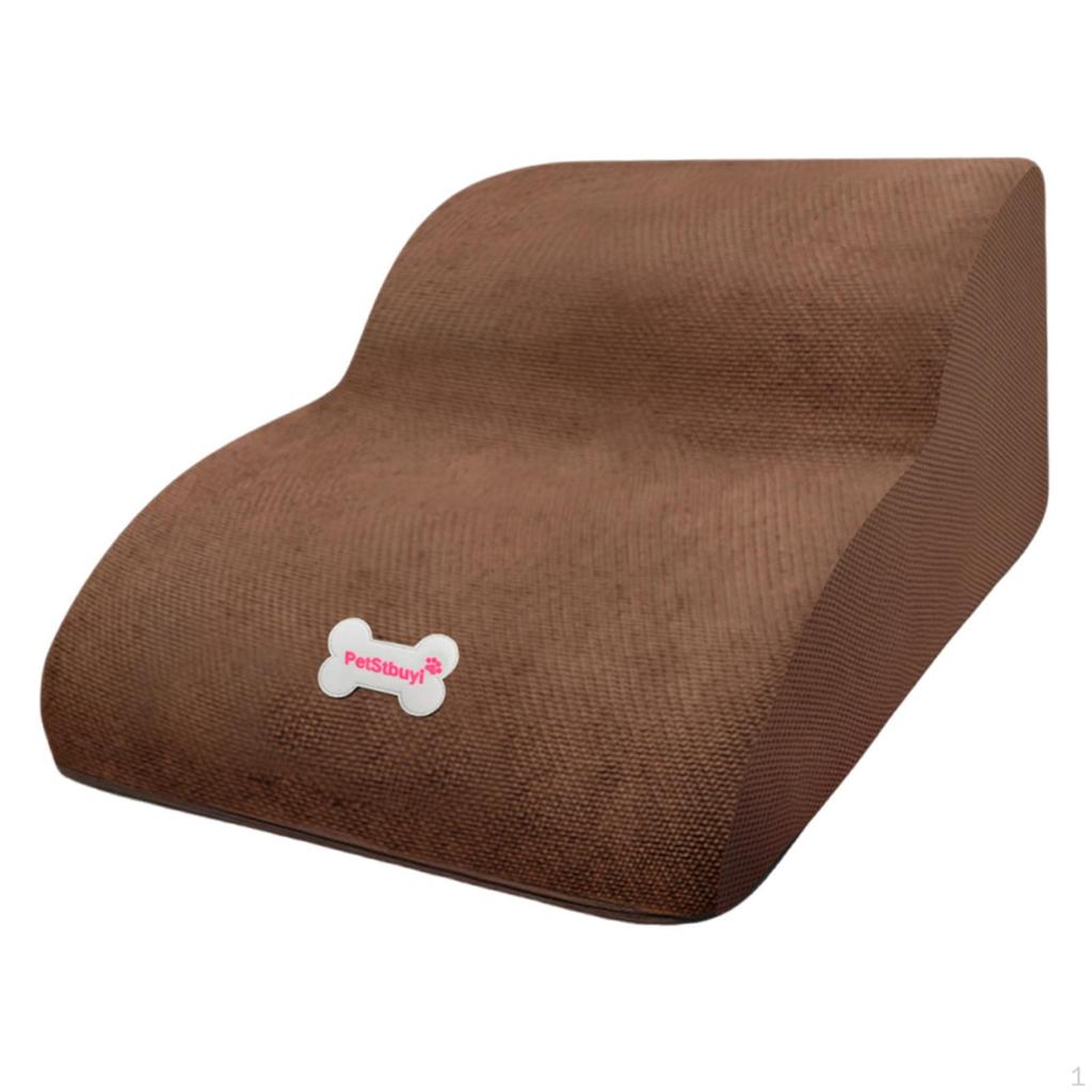 2 Step Dog Stairs Ramp Non Slip Bottom Washable Puppy Couch Ladder Multipurpose for Puppy, Car