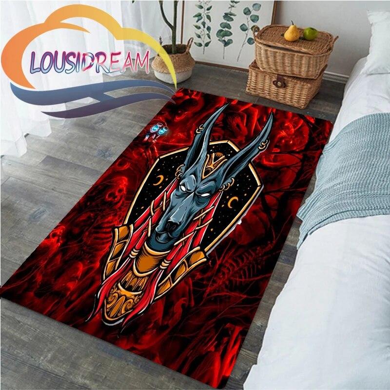 Horus Zeul egiptean antic Ochiul Egiptului Faraonul Anubis fata. Sufragerie moale Covor Acasă Covoraș copii