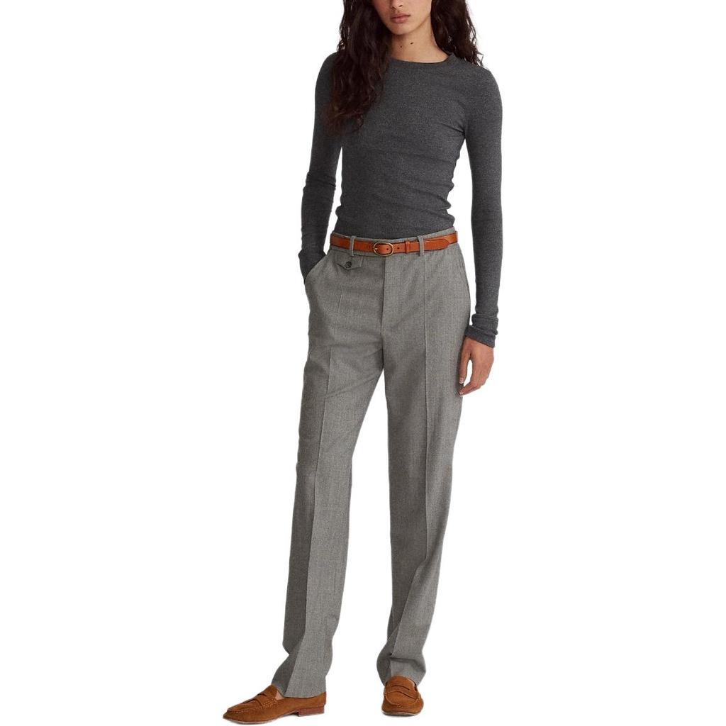 Polo Ralph Lauren Slim Fit Einfarbig Rundhals Langarm T-Shirt Damen Oberteile 211814423-002