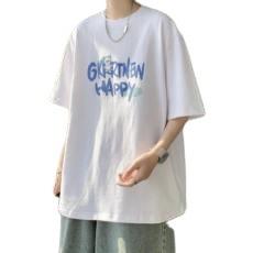 Short-sleeved T-shirt Women's New Summer Hong Kong Style Letter Trendy Brand Loose Ins Clothes Bottoming Shirt Half-sleeved