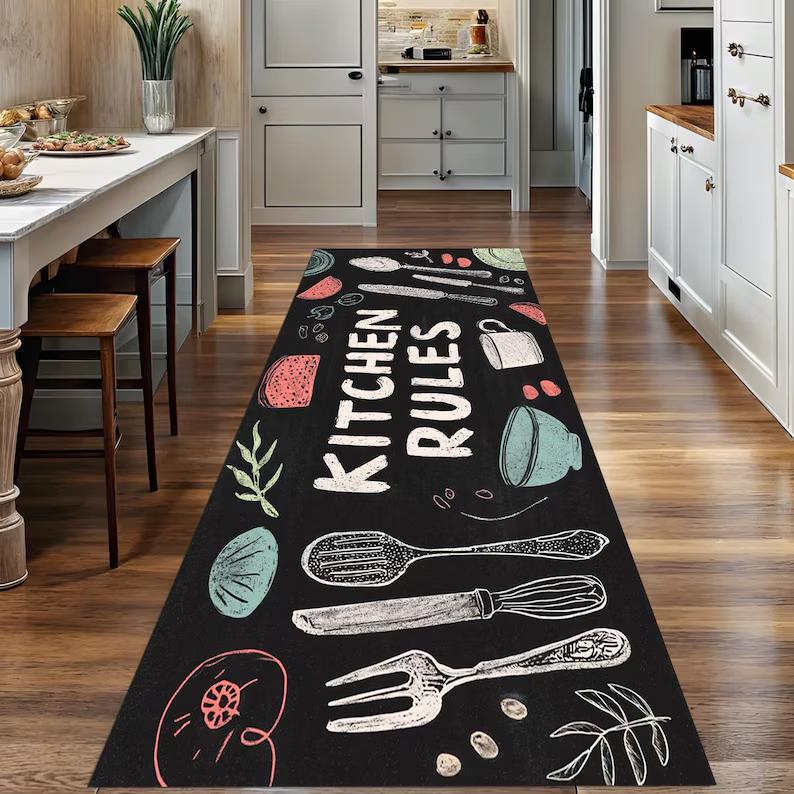 

Kitchen Rug, Vegetable Rug Spice Rug Chef Rug Dining Room Rug Food Mats Cooking Rug Farmhouse Rug Rustic Modern Rug Cozy Rug 40X120CM