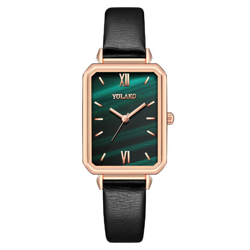 Fashion Ladies Square Quartz Watch With Leather Strap For Casual Wear And Gifts