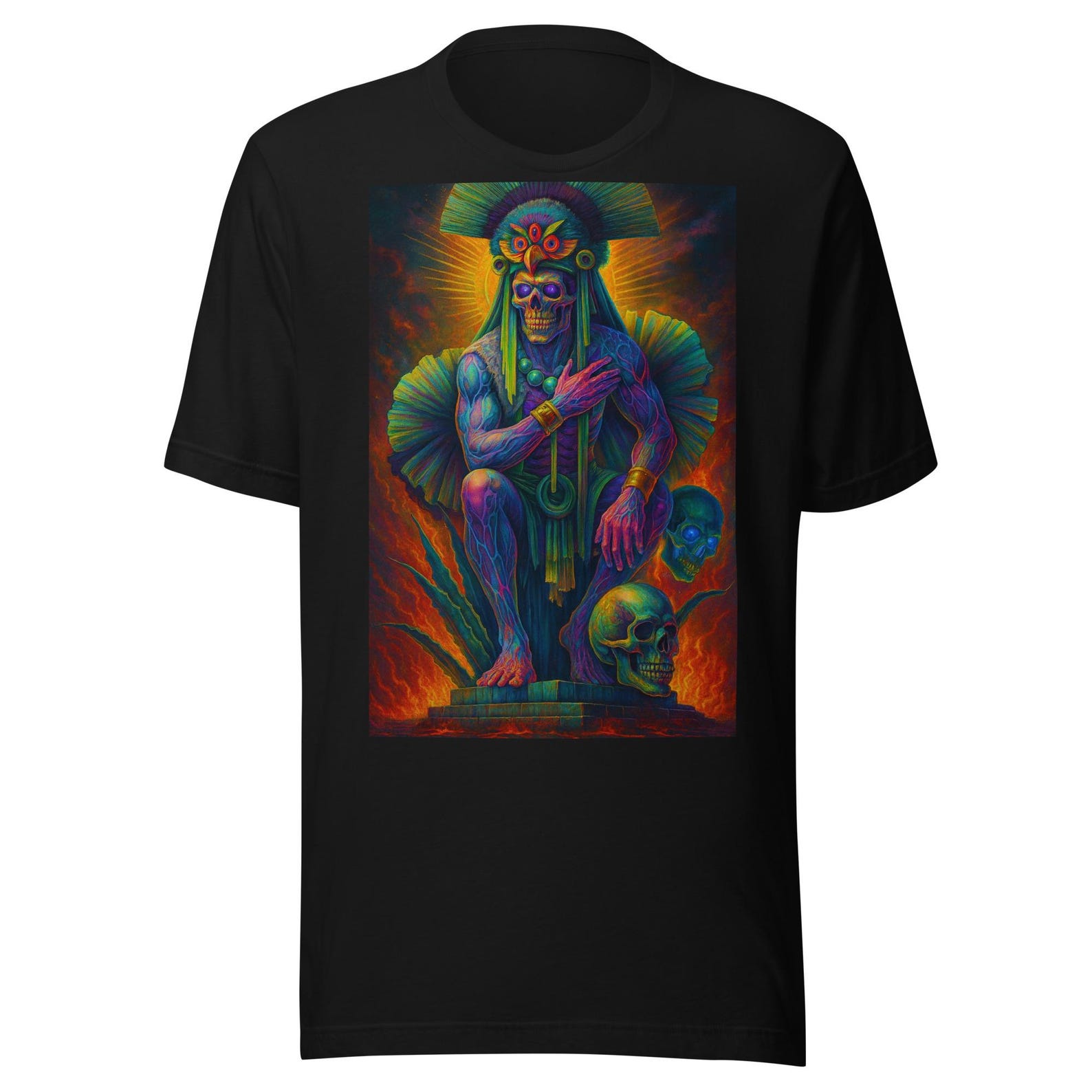 Aztec God of Death — Dark Mexica Art Pre-Hispanic Style Unisex t-shirt S