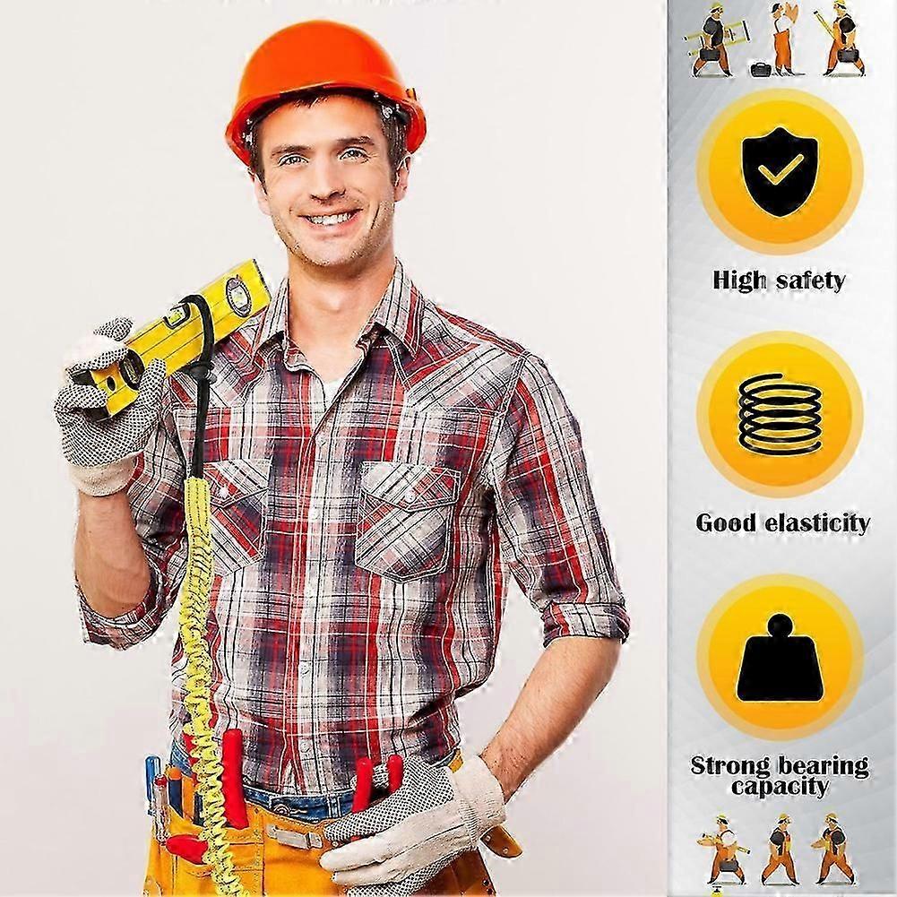 12 Pack Tool Lanyard with Single Metal Buckle and Loop End Yellow