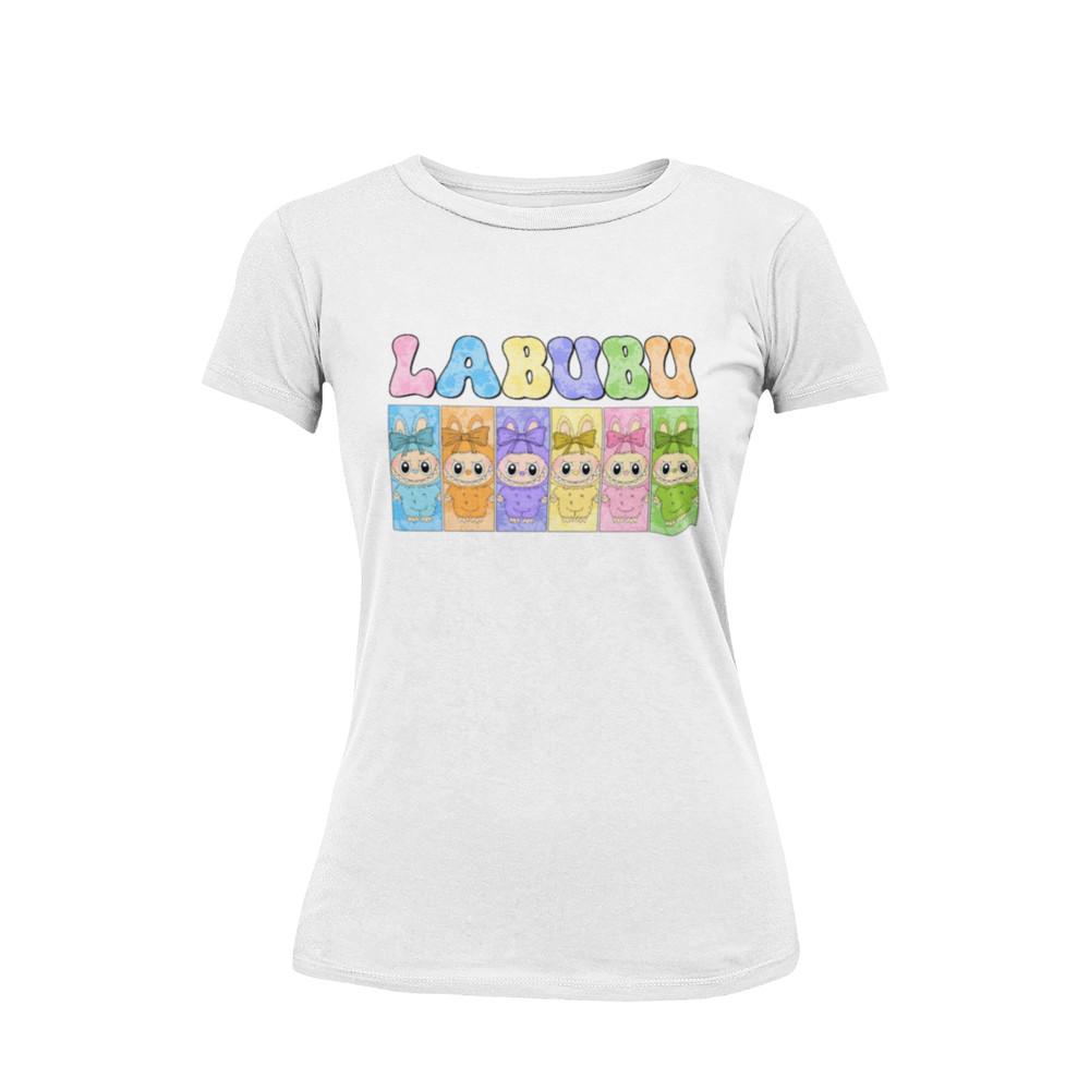 

Labubu Figur Kawaii Monster Süße sammel Baumwolle Damen T-Shirt Tailliert 4XL