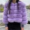 VAYLA Damenmode Kunstpelzmantel Super Heiß Herbst Winter Damen Kurze Kunstfuchs Fell Flauschige Jacke Hohe Qualität Top Damen Pelzmäntel