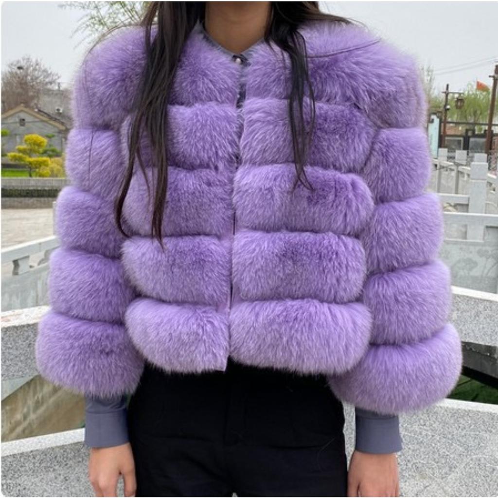 VAYLA Damenmode Kunstpelzmantel Super Heiß Herbst Winter Damen Kurze Kunstfuchs Fell Flauschige Jacke Hohe Qualität Top Damen Pelzmäntel