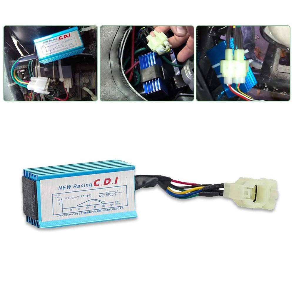 6Pin Racing Performance CDI Zündspule Zündkerze Für Gy6 150cc 125cc 50cc WEQ Zündung Zündkerze