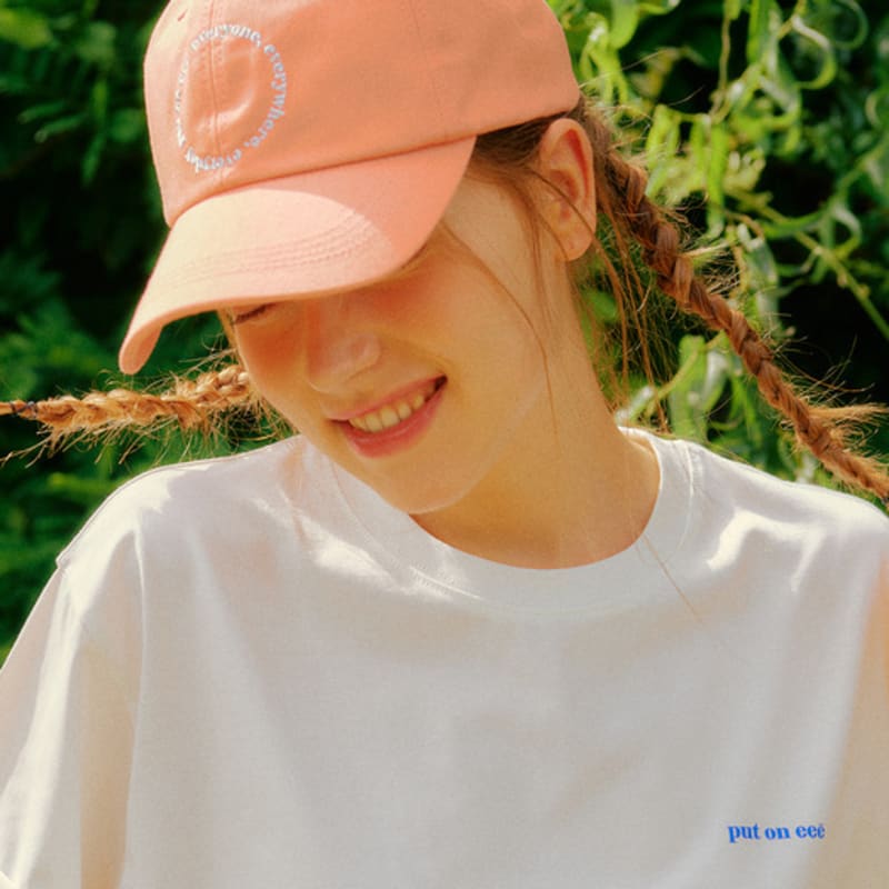 

eee round logo ball cap_3COLORS PALE PINK