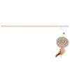Cat Funny Stick Wand Pet Teaser Interactive Toys with Round Cake Crisp Bell Feather