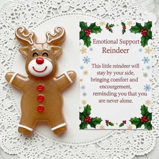 Christmas Gingerbread Doll Ornament Set Legend of Emotional Support Gingerbread Man Figurine Craft Holiday Decoration