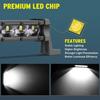 LED Light Bar 6 Inch 48W 4800LM Single Row Bike Headlight Cool-White 1PC 6inch