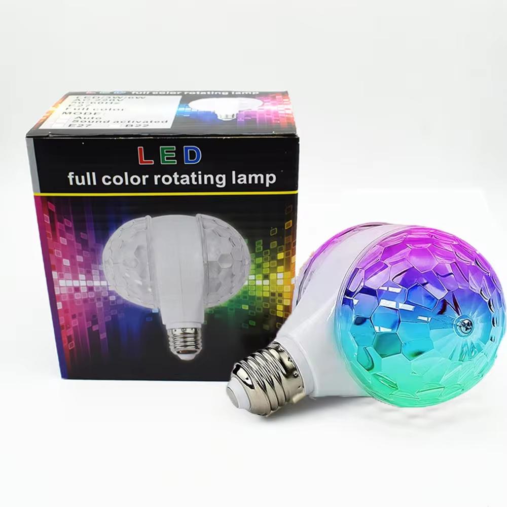 

2025 E27 Диско-шар Свет Вращающиеся Мини Сценические Огни Диджей Аудитория Вспышка Семейный Хэллоуин Рождество Вечеринка Атмосферные Лампы Свадьба