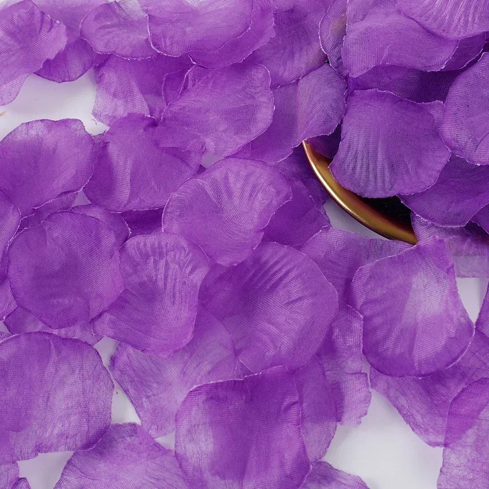 Colorful Artificial Fake Rose Petals Red Black Simulation Silk Flowers Petal Wedding Valentines Day Romantic Party Decoration