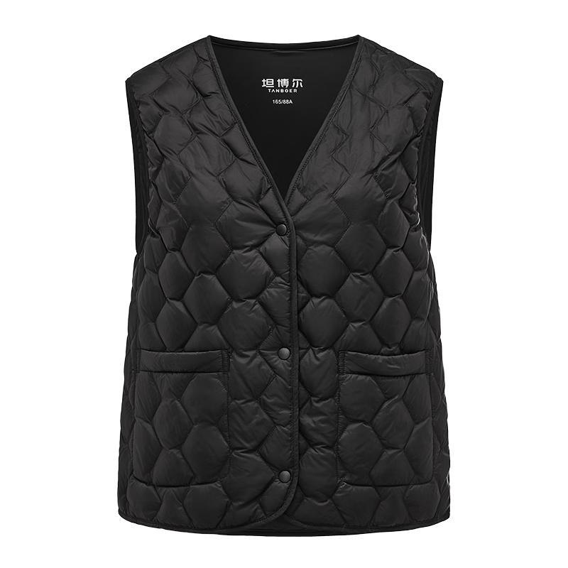 Tanbor Women's Lightweight V-Neck Down Jacket