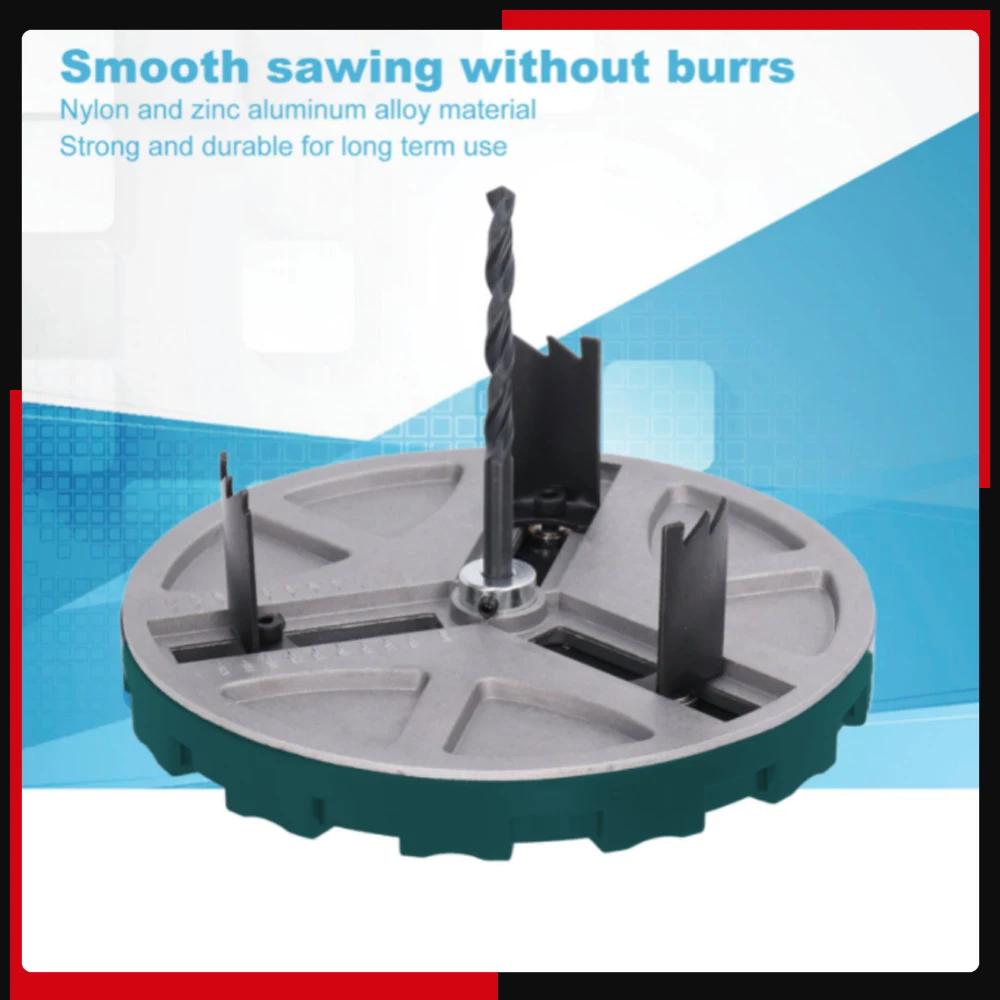 Konumlandırma Ucu ve 3 Dişli Bıçaklı Ayarlanabilir Dekupaj Testere Yuvarlak Delik Açıcı Aletler