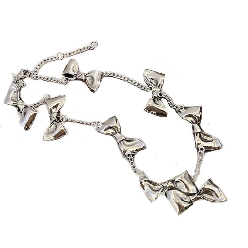 Trend Collarbone Chain Temperament Simple Cold Wind Retro Bowknot Necklace 1