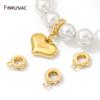 14K Gold Plated Brass Zircon Pendant Connectors Bail Clasps,Bailes For Jewelry,Bail Beads Charm For Bracelet Making Findings