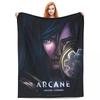 Arcane Caitlyn Game Flannel Blanket Warm Soft Throw Blanket for Outdoor Picnic Print Bedspread Sofa Bed Cover