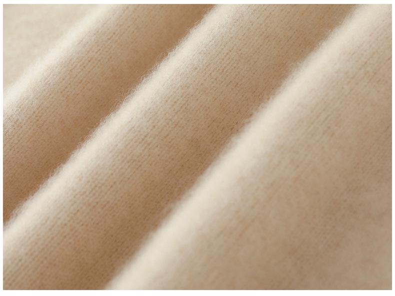 Men's Autumn/Winter Pure Wool Round Neck Thick Knit Sweater Pullover
