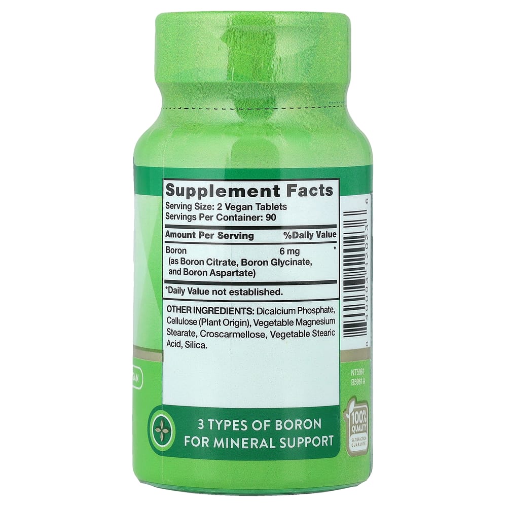 Nature's Truth Triple Action Boron Complex 6mg, 180 Tablets