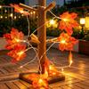 LED Maple Leaf and Pumpkin String Lights for Christmas and Thanksgiving Decor
