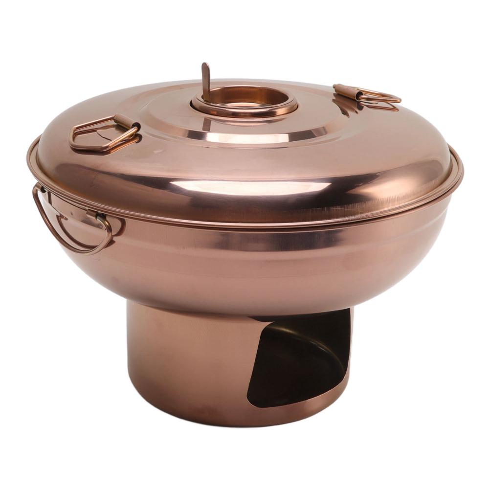 Rose Gold Dry Ice Hot Pot 410 Stainless Steel Dessert Fondue Pot Chinese Hot Pot Home Kitchen