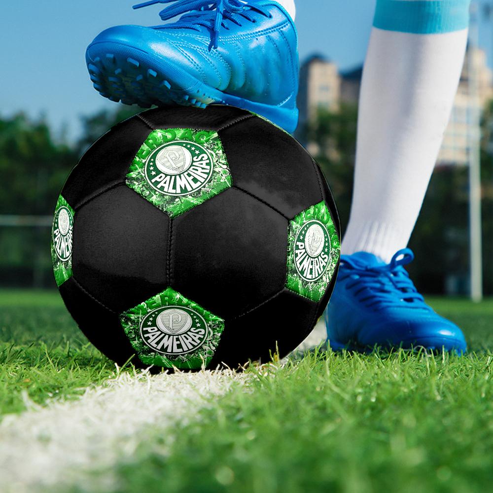 Palmeiras FC Soccer Ball, colorful, suitable for all ages, machine-stitched, PVC material, competition grade, durable and high bounce