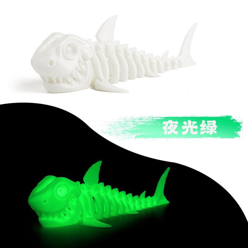Non-Toxic 3D Printing Shark Model Jointed Full Movable Birthday Gift Realistic Animals Decorative Desktop Ornament Movable 17.5Cm Shark