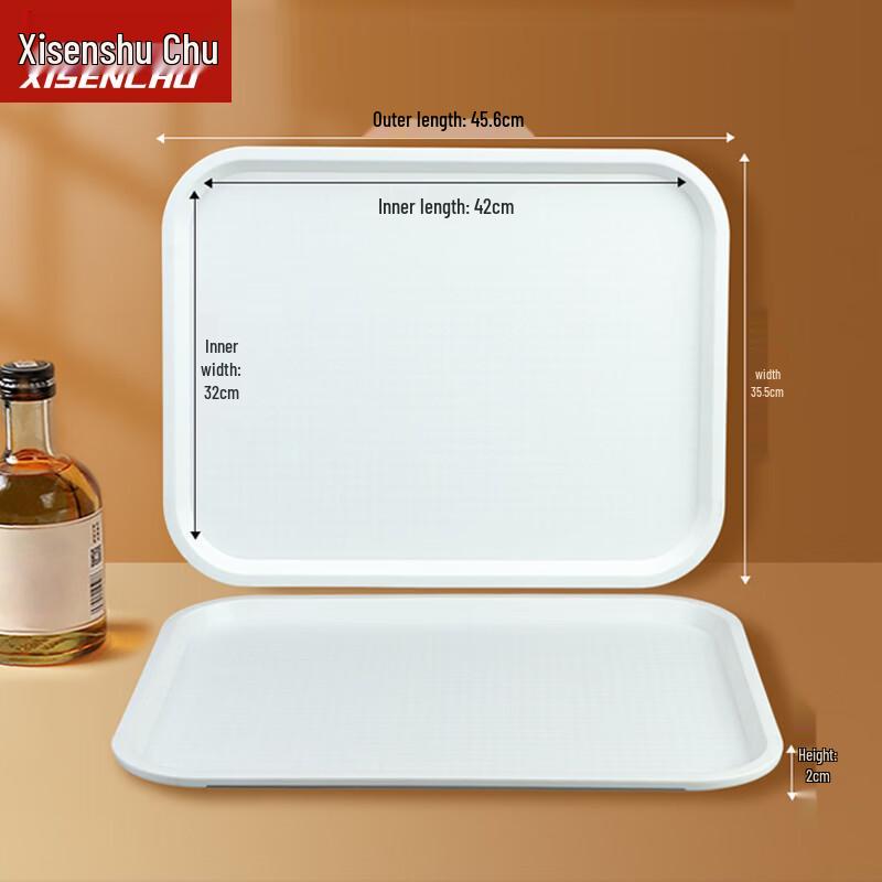Commercial Non-Slip Plastic Serving Tray