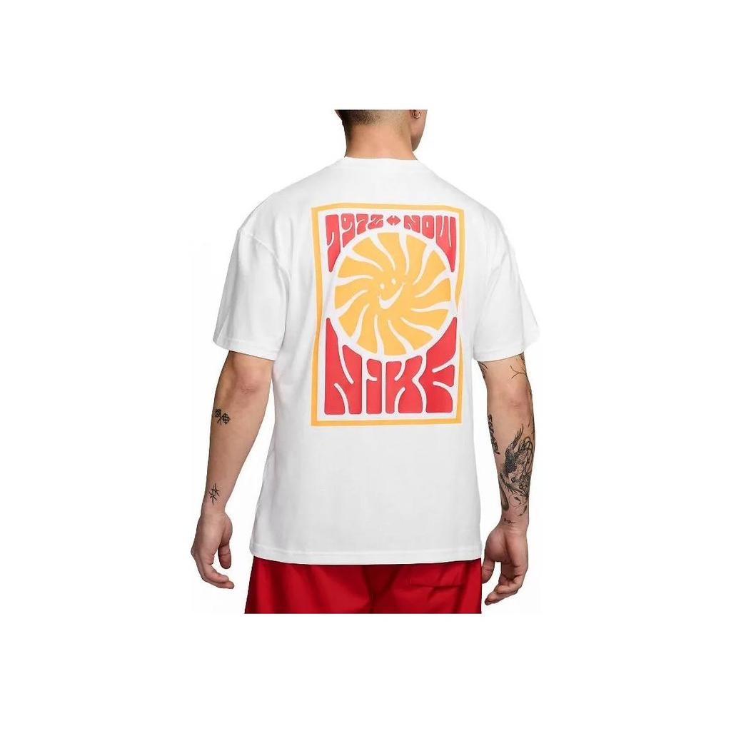 Nike Max90 Pattern Pullover Round Neck Short Sleeve T-Shirt Men T-Shirts White FV3721100