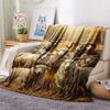 1PC Sheep Print FlAannel Blanket, High quality Comfortable for All Seasons, Home Decor, Warmth and Comfort