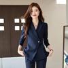 Women's High-End Business Formal Wear: Long Sleeve Suit Set for Spring/Autumn