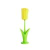 1 Stück Tulpenform Langer Griff Tassenreinigungsbürste mit Basis Abnehmbarer Schwamm Ersatzkopf Tassenbürste Tassenwäscher